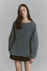 Angora Flare Sweatshirt Charcoal