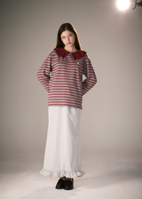 Frill Mermaid Maxi Skirt / Light Grey