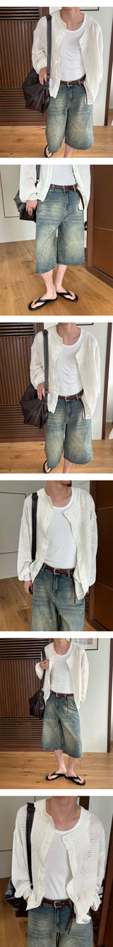 [Unisex] Ethnic see through cardigan(3color)