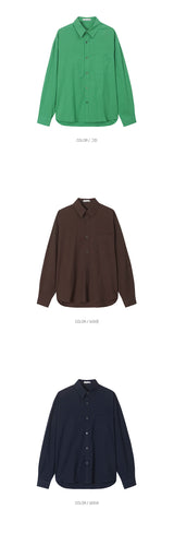 [S/S] リネンルーズフィットポケットシャツ (8color)