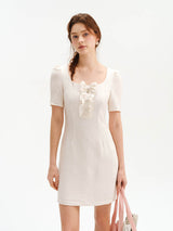 Modern ruffle mini dress