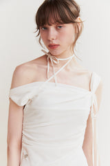 LILY FRILL DRESS ivory