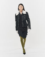 Bluesf angora wool knit gloves - Ivory