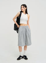 track wide Bermuda sweatpants