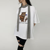 Bren Cat Overfit Printing Short Sleeve Tee