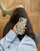dot blue mirror case
