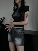 doodle hip crop T (2color)