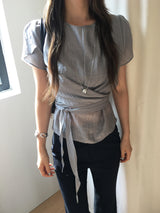Saseon wrap blouse