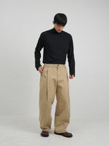 Hard cotton one tuck pants 5color