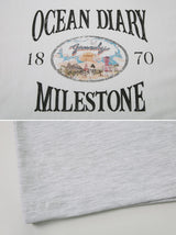 オーシャンプリンティングルーズショートスリーブtシャツ