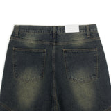 GJ5096 Biker incision wide denim (2 colors)