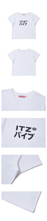 ミックスロゴ クロップTシャツ - ホワイト