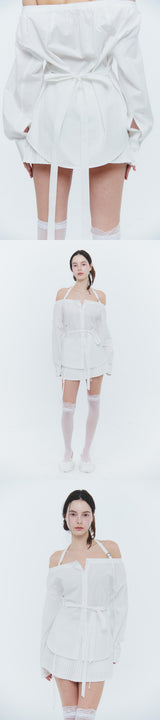 SARA HALTER SHIRT white