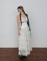 ROWLING LACE CAN CAN LONG SKIRT