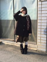 フェアリーハイネックボタンコート