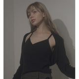 CLOUDY CAMISOLE-BLACK