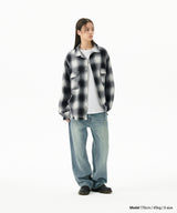 CUT OFF FLANNEL CHECK SHIRT
