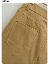 brown corduroy midi skirt