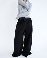 Stud underwear sweatpants - Black