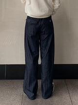 Back Pocket Raw Herringbone Balloon Denim