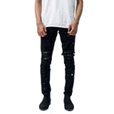 M1 Tri Batik Splatter of Skies Black - Celana Jeans