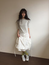 Serena Balloon Midi Skirt (3color)