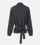 Buckle Strap High Neck Jersey Top