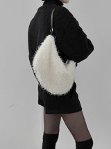 Bshawl Belt Strap Fur Shoulder Bag