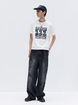 26SS★ FADE DRIFT GRAPHIC CROP HALF T