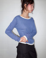 SOFT LAYERED TOP (BLUE)