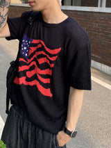 USA ラウンドショートスリーブニット３