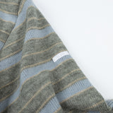 Stripe Knit Zip-Up Hoodie_Grey