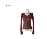 Todu Round See-through Long Sleeve T-Shirt