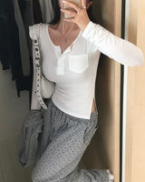 [MADE] TAS Side Slit Long Sleeve Top