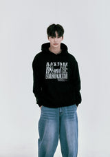 VINTAGE LETTERING CRAPHIC HOODIE B24FT03