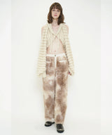 FAKE FUR STRAIGHT PANTS