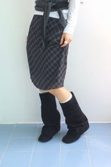 More cross checkered skirt