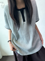 クロワ ワッフル ヘンリー オーバーサイズ Tシャツ 5カラー