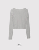 シースルードットレイヤードTシャツ (2color)