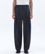 フラップポケットデニムコットンワイドパンツ_Indigo Denim