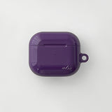 purple glossy airpods case