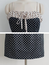 DOT COMBI MINI DRESS