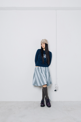 クロッシーカワイイカプリスリーブ - ネイビー
