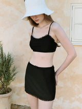 SATIN BIKINI SET BLACK