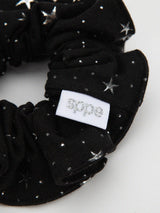 Silver starlight scrunch [ white, black ] 