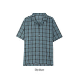 SUNSET TARTAN OPEN COLLAR SHIRT'S