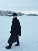 Blended Neck Bijou Line Short Coat (3c)