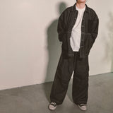 reverse Terry Pocket Denim Jacket_black