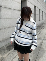 Vans ストライプカラーオーバーフィットニット