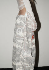 (20th reorder) lace cargo pants - camo